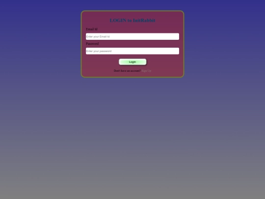 project/login screenshot