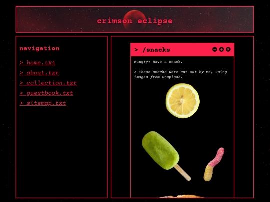 snacks screenshot