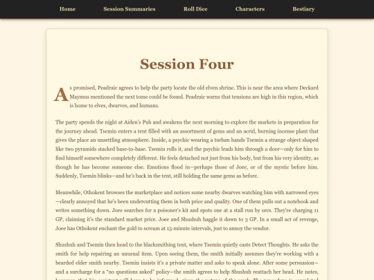 sessionfour screenshot