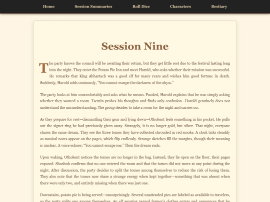 sessionnine screenshot