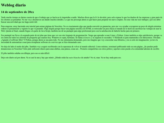weblog screenshot