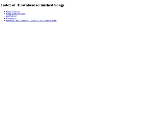 Downloads/Finished Songs/finishedsongs screenshot