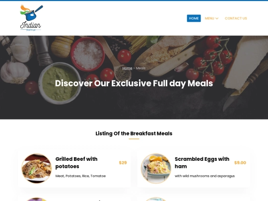 meals screenshot
