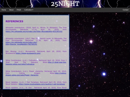 references screenshot