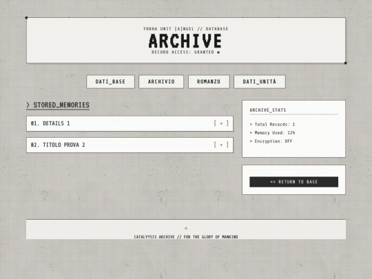 archivio screenshot