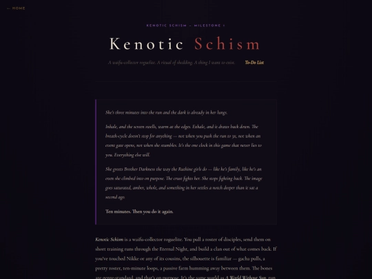 kenotic-schism-landing screenshot