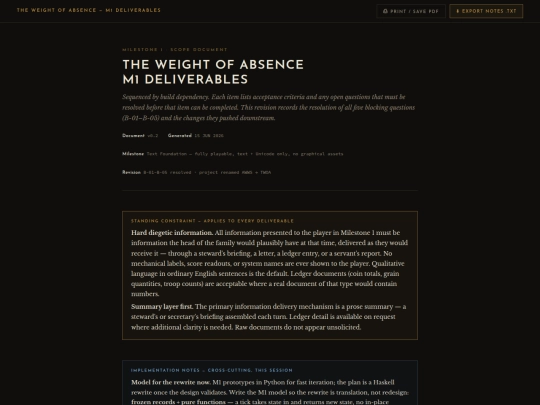 weight-absence-m1-deliverables screenshot