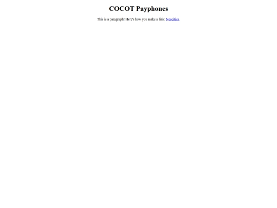 COCOTS screenshot