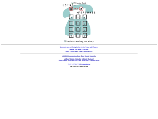 USWEST/phoneguide screenshot