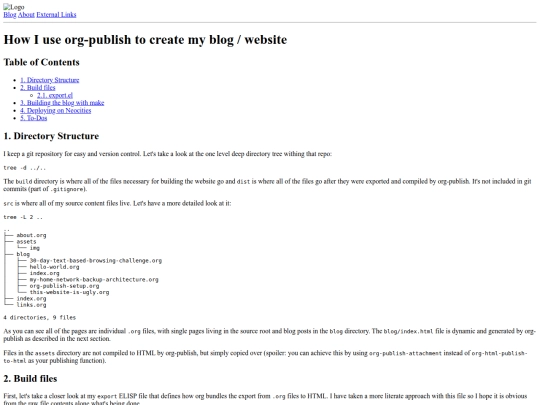 blog/org-publish-setup screenshot