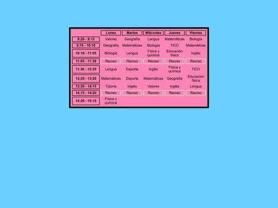 12 ejercicios/horario screenshot