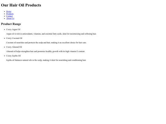 products screenshot