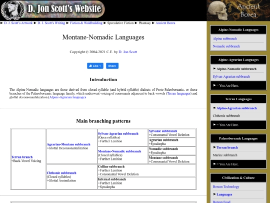 montane-languages screenshot