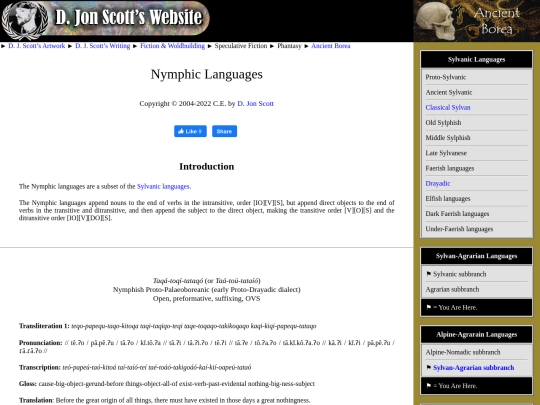 nymphic-languages screenshot