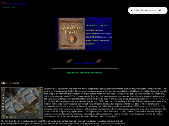 RPG Reviews/BaldursGate screenshot
