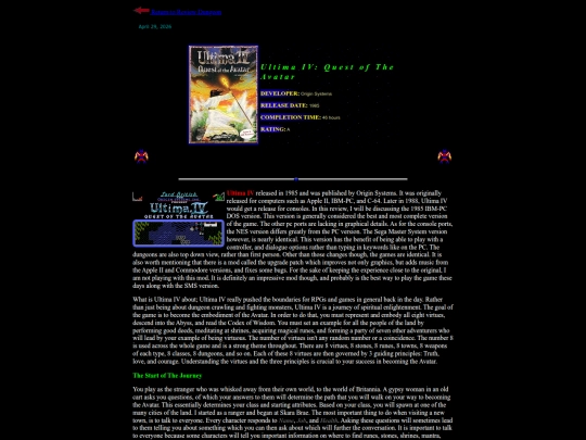 RPG Reviews/Ultima4 screenshot