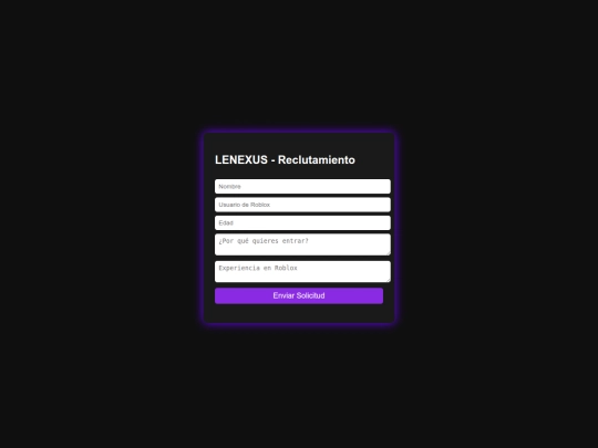 formulario_lenexus screenshot