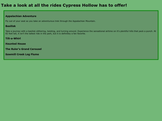 rides screenshot