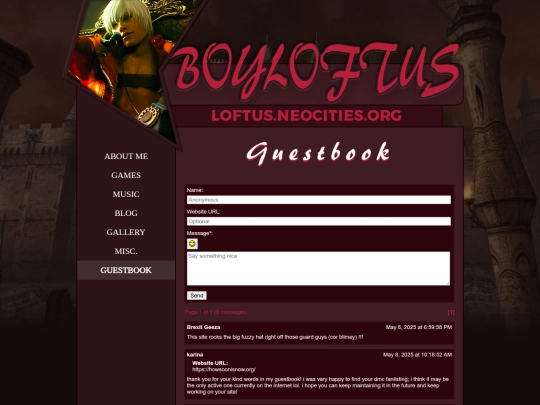 guestbook screenshot