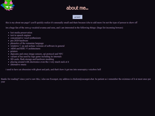 aboutme screenshot