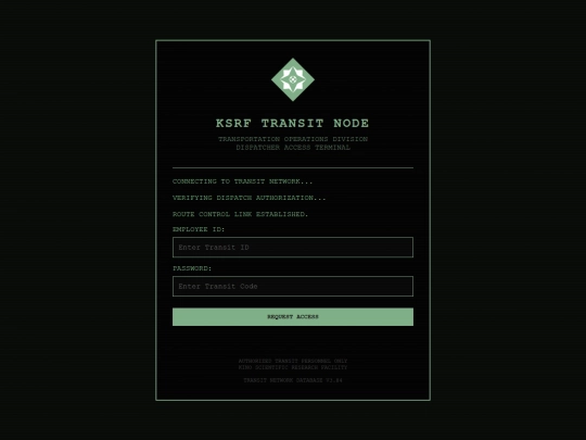 transitlogin screenshot