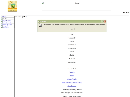 aboutme screenshot