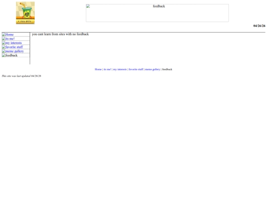 feedback screenshot