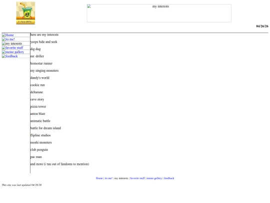 interest screenshot
