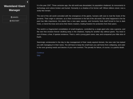 Wasteland Giant Manager 0.5 screenshot