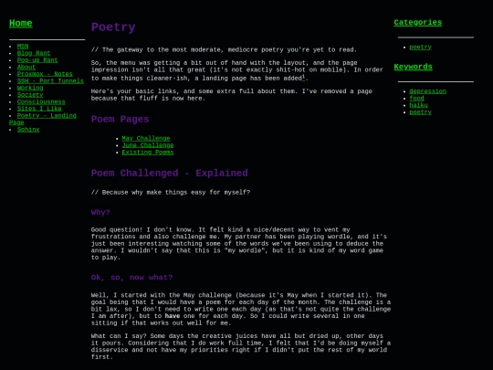 poems/landing-poetry screenshot