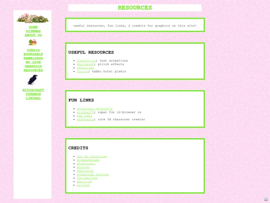 resources screenshot