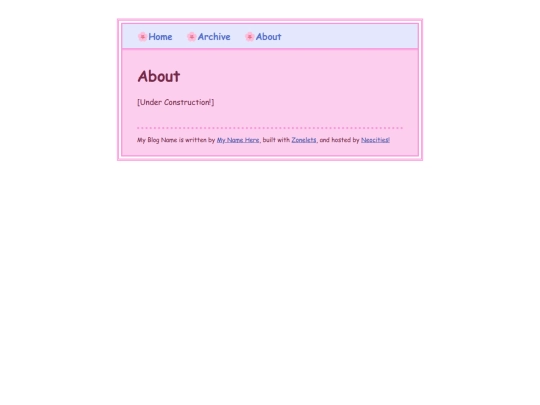 blog/about screenshot