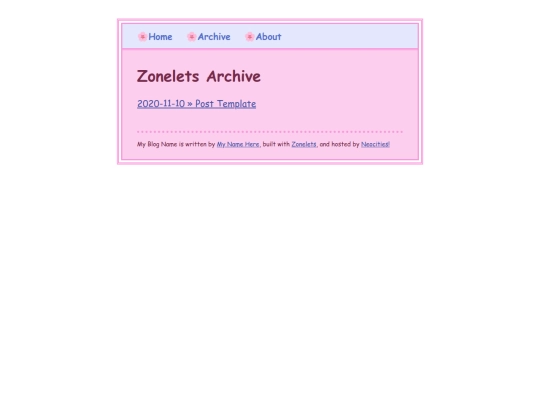 blog/archive screenshot