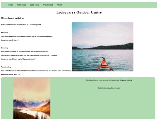 Lochquarry/Pages/Water-based screenshot