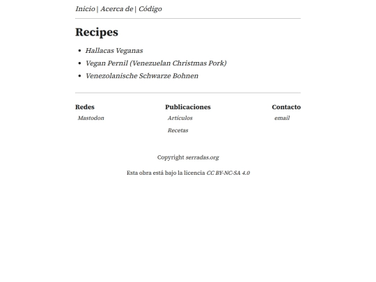 recipes screenshot