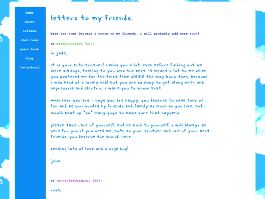 letters screenshot