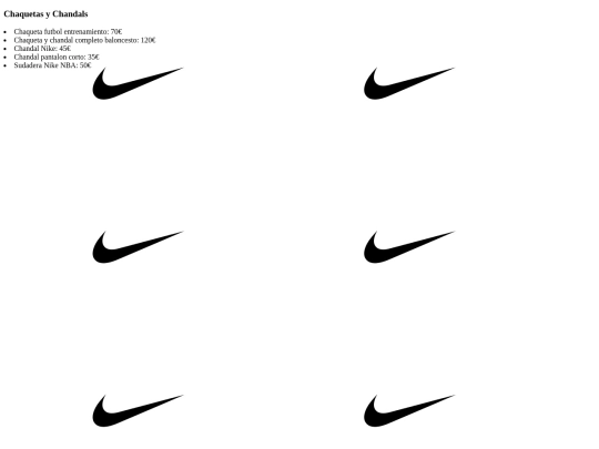 Proyecto final/Chaquetas screenshot