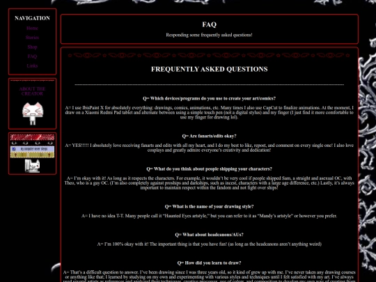 FAQ screenshot