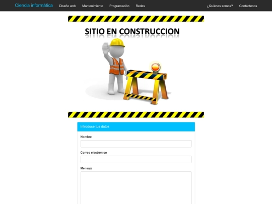 Blog/contacto screenshot