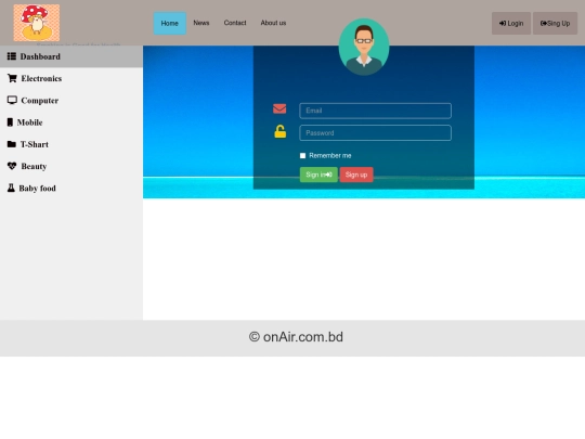login screenshot