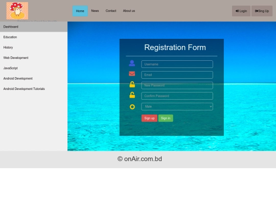 registration screenshot