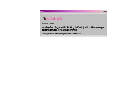 blogs/firstblog screenshot
