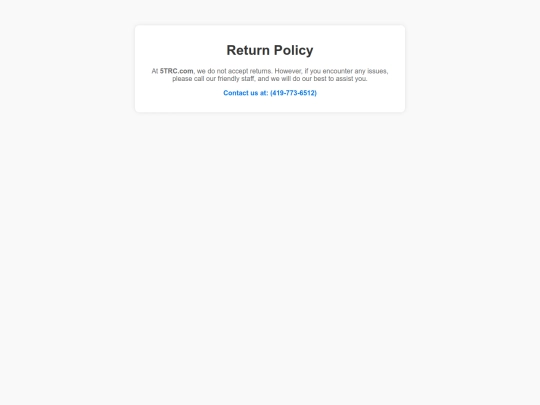 Returns screenshot