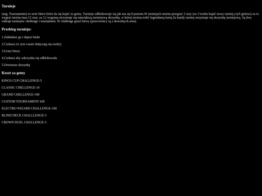 Turnieje screenshot
