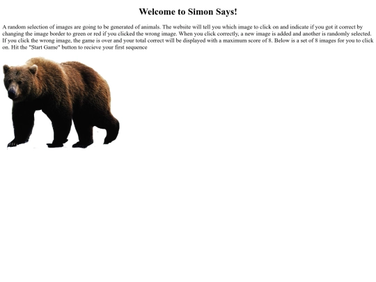 SimonSays/TestPages/Test4 screenshot