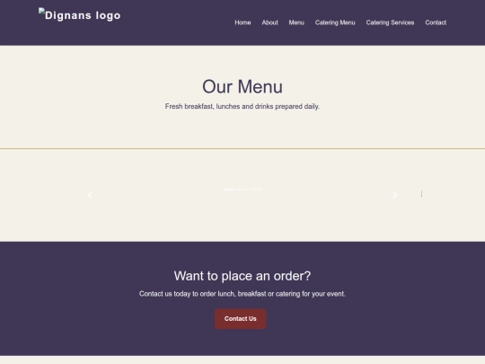 menu screenshot