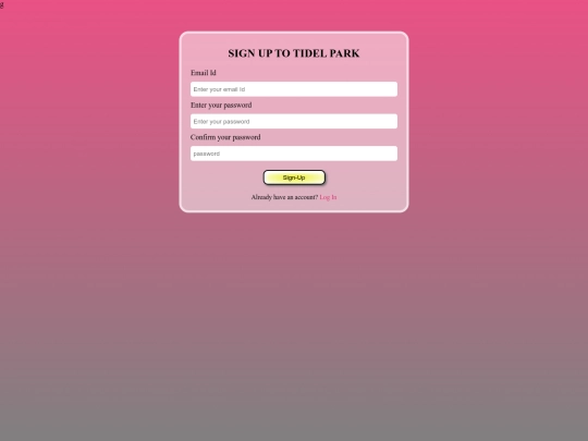 cyber assignment/signup screenshot
