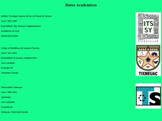curriculum/Estudios screenshot