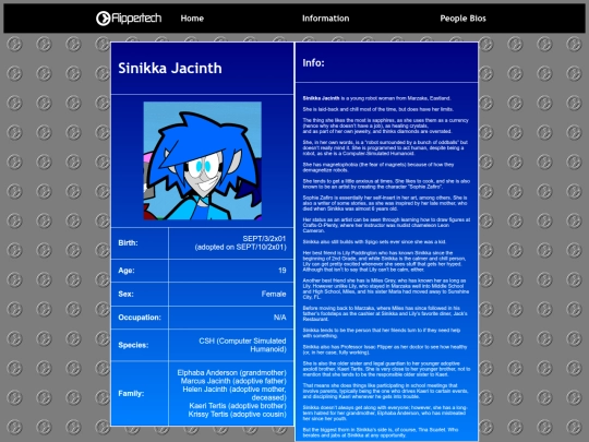 sinikka/bios/sinikka screenshot