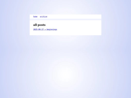 blog/archive screenshot